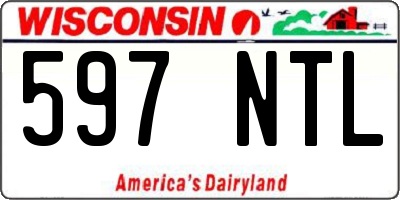 WI license plate 597NTL