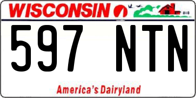 WI license plate 597NTN
