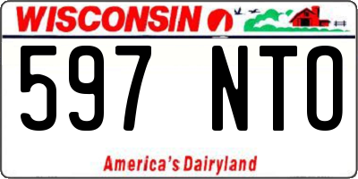 WI license plate 597NTO