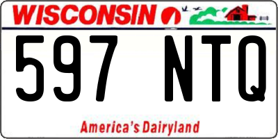 WI license plate 597NTQ