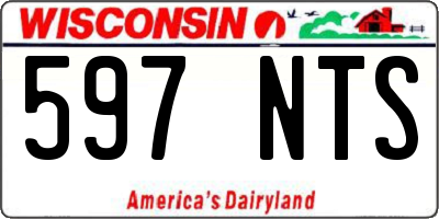 WI license plate 597NTS