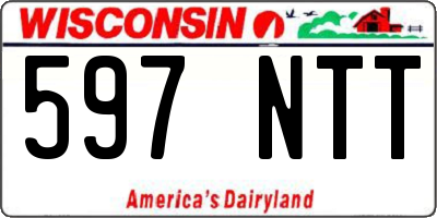 WI license plate 597NTT