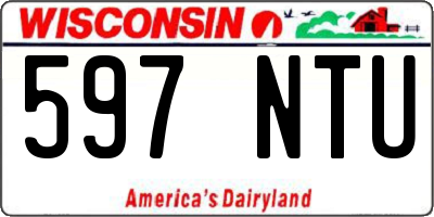 WI license plate 597NTU