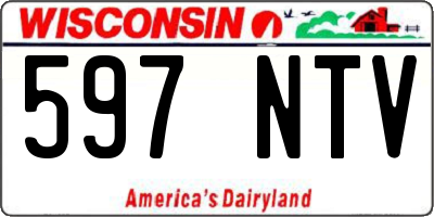 WI license plate 597NTV
