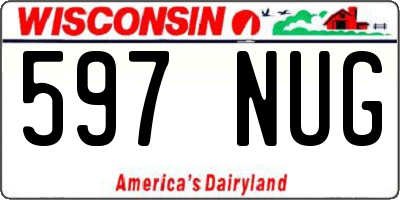 WI license plate 597NUG