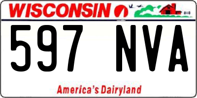 WI license plate 597NVA