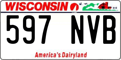 WI license plate 597NVB