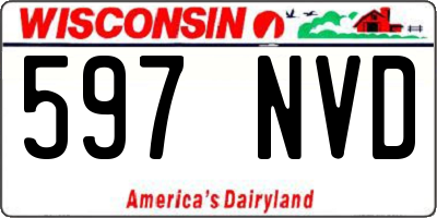 WI license plate 597NVD