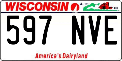 WI license plate 597NVE