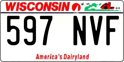 WI license plate 597NVF