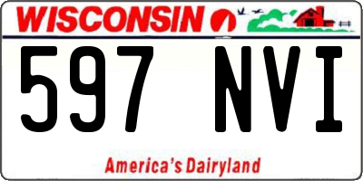 WI license plate 597NVI