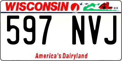 WI license plate 597NVJ