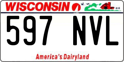 WI license plate 597NVL