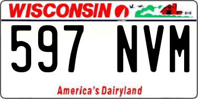 WI license plate 597NVM