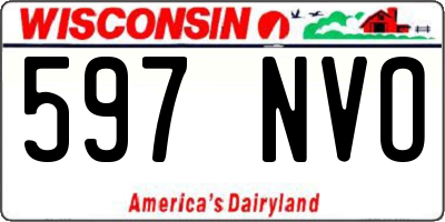 WI license plate 597NVO