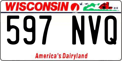 WI license plate 597NVQ