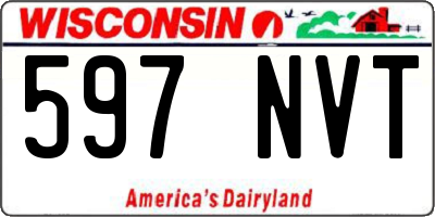 WI license plate 597NVT