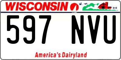 WI license plate 597NVU