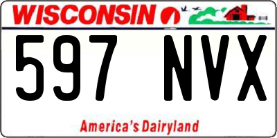 WI license plate 597NVX