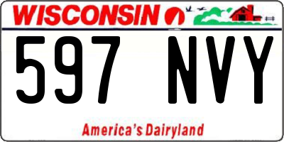 WI license plate 597NVY
