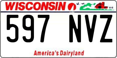 WI license plate 597NVZ