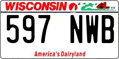 WI license plate 597NWB