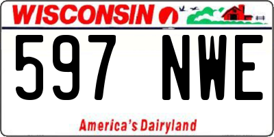 WI license plate 597NWE