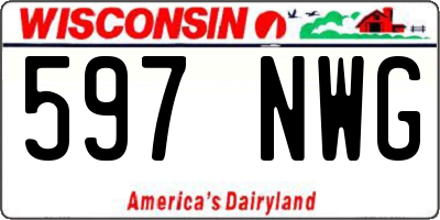WI license plate 597NWG