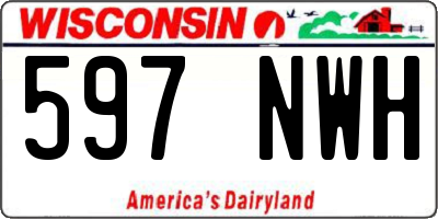 WI license plate 597NWH