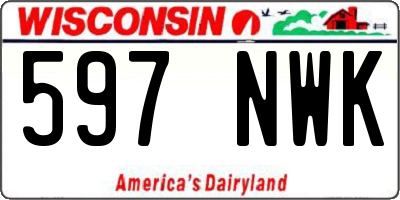 WI license plate 597NWK