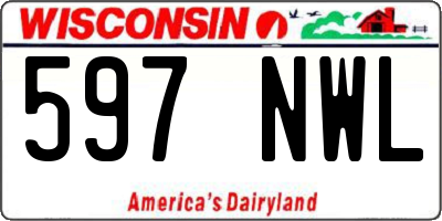 WI license plate 597NWL