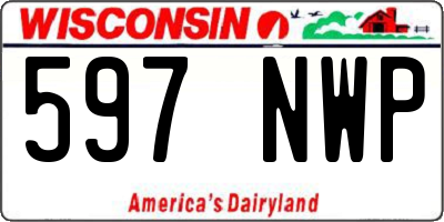 WI license plate 597NWP