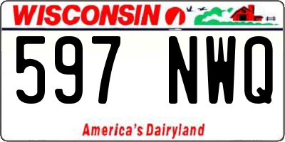 WI license plate 597NWQ