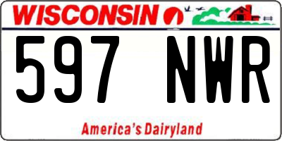 WI license plate 597NWR