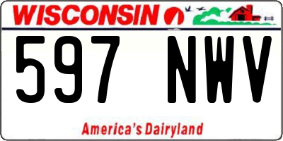 WI license plate 597NWV