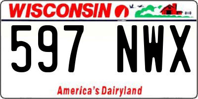 WI license plate 597NWX
