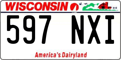 WI license plate 597NXI