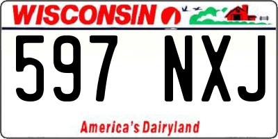 WI license plate 597NXJ