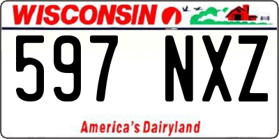 WI license plate 597NXZ