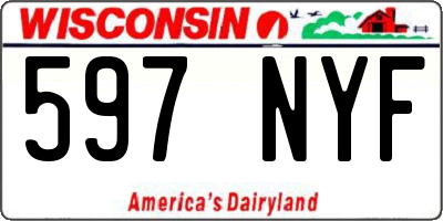 WI license plate 597NYF