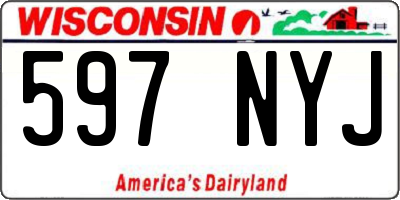 WI license plate 597NYJ