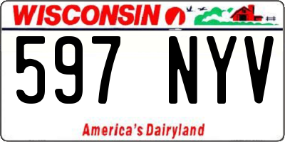 WI license plate 597NYV