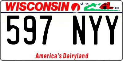 WI license plate 597NYY