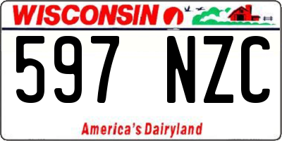 WI license plate 597NZC
