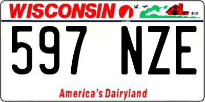 WI license plate 597NZE