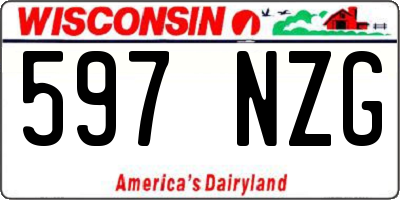 WI license plate 597NZG