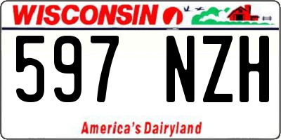 WI license plate 597NZH