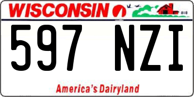 WI license plate 597NZI