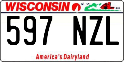 WI license plate 597NZL