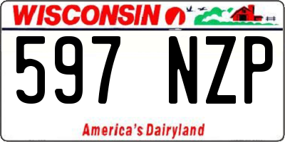 WI license plate 597NZP